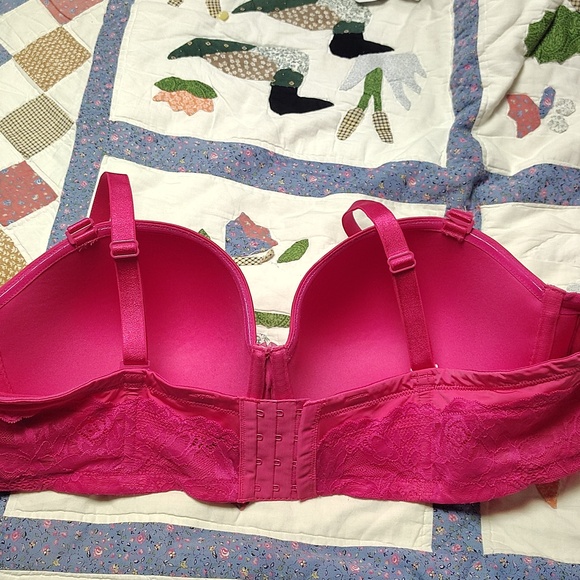 Torrid pink push up Strapless bra 48D - Picture 3 of 4